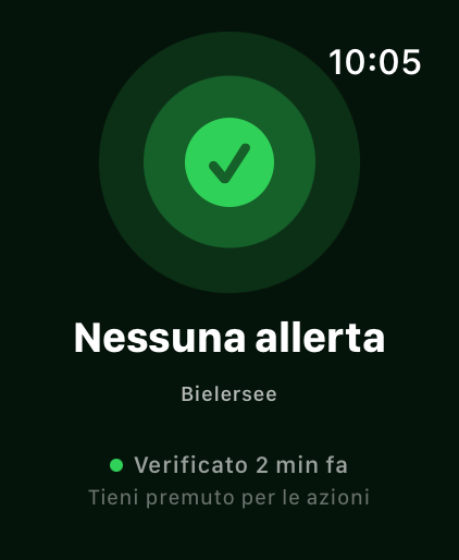 LakeAlert Watch · Nessun allerta al Bielersee
