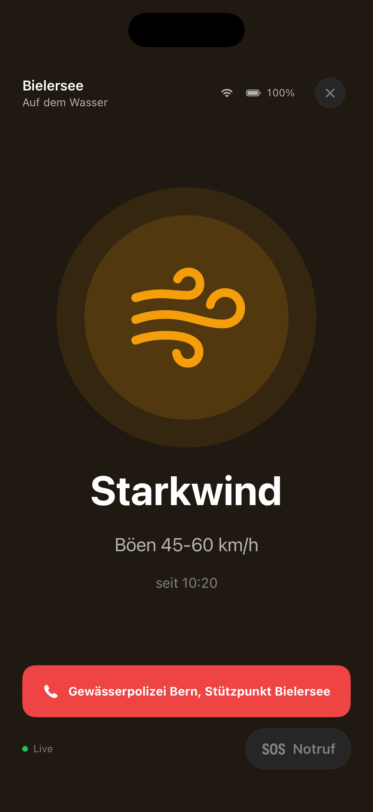 LakeAlert modalità sull'acqua