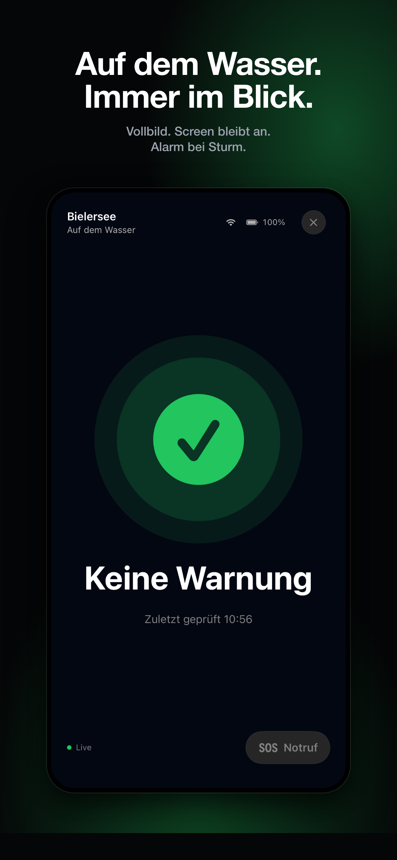 LakeAlert modalità sull'acqua