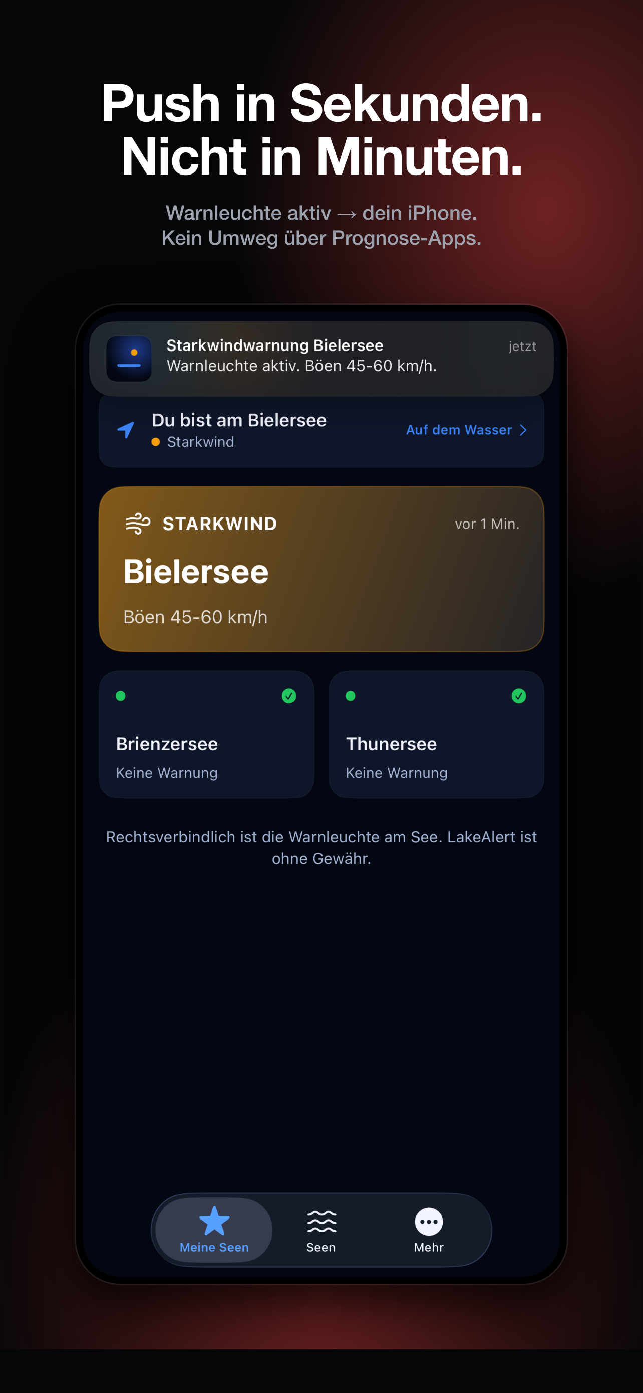 Notifica push LakeAlert